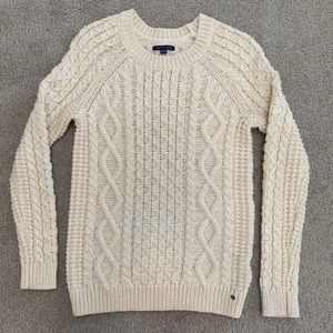 American Eagle Chunky Cream Sweater